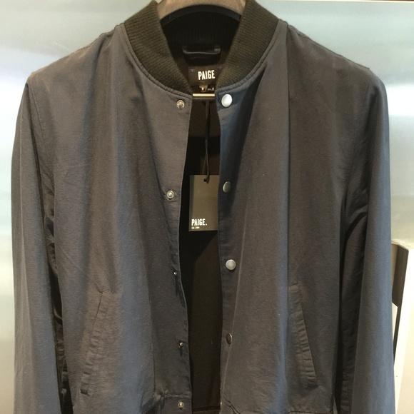 COPY - PAIGE Bomber Jacket (Navy) - Picture 1 of 3
